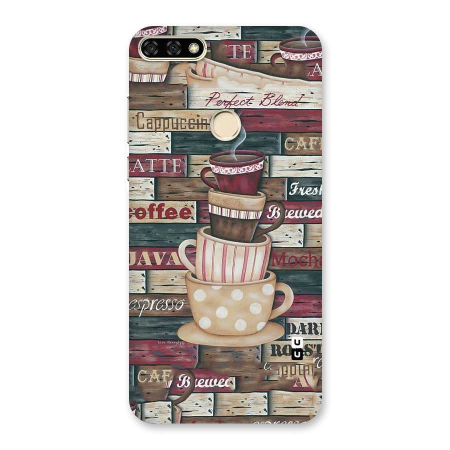 Cute Coffee Cups Back Case for Honor 7A