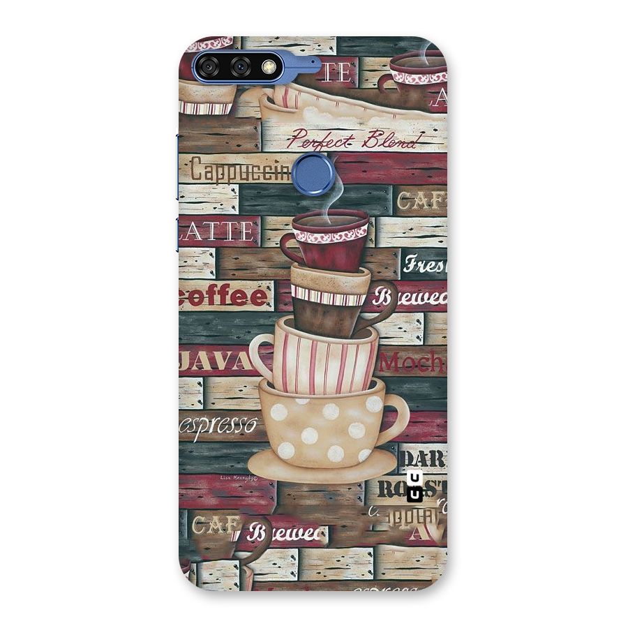 Cute Coffee Cups Back Case for Honor 7C
