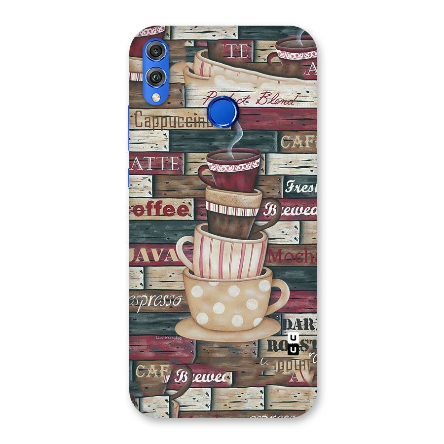 Cute Coffee Cups Back Case for Honor 8X