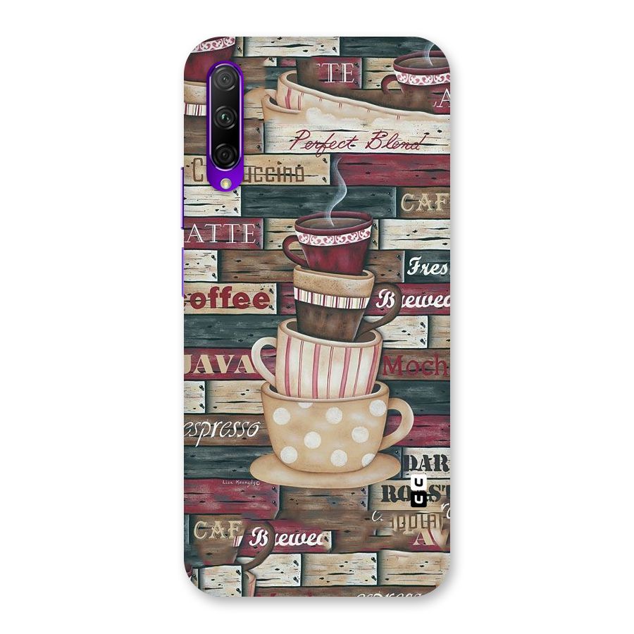 Cute Coffee Cups Back Case for Honor 9X Pro