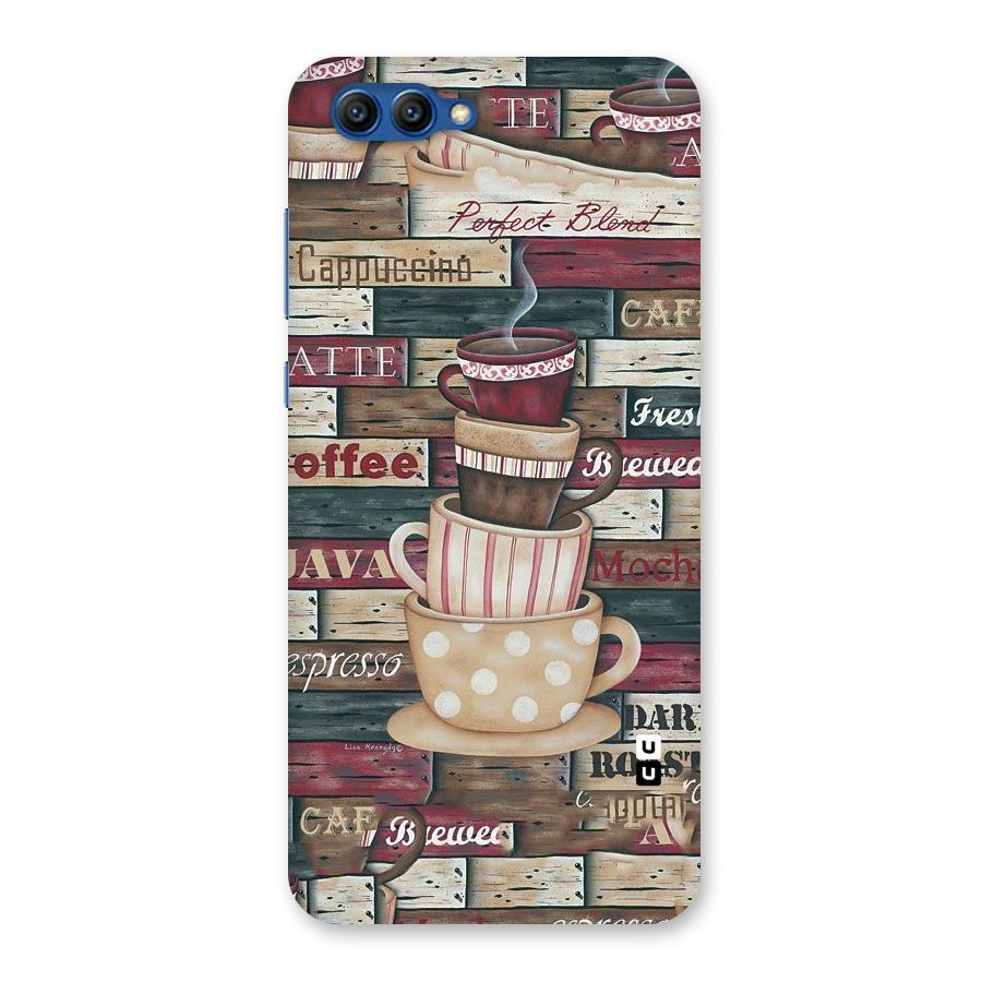 Cute Coffee Cups Back Case for Honor View 10