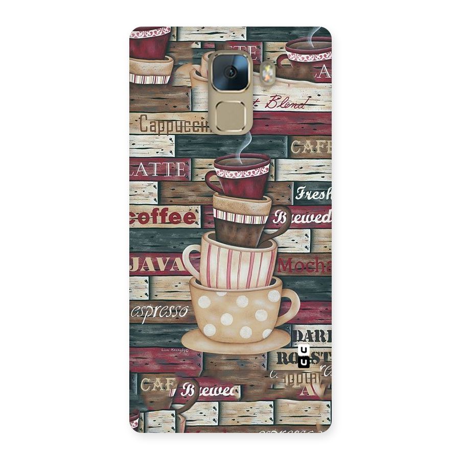 Cute Coffee Cups Back Case for Huawei Honor 7