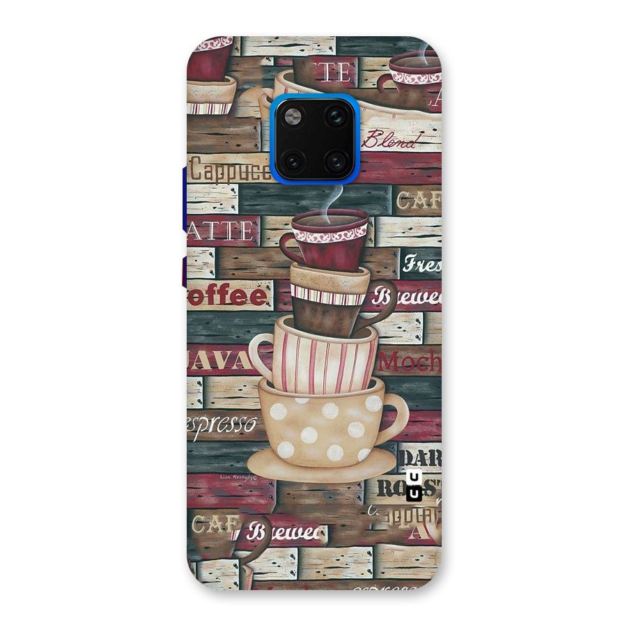 Cute Coffee Cups Back Case for Huawei Mate 20 Pro