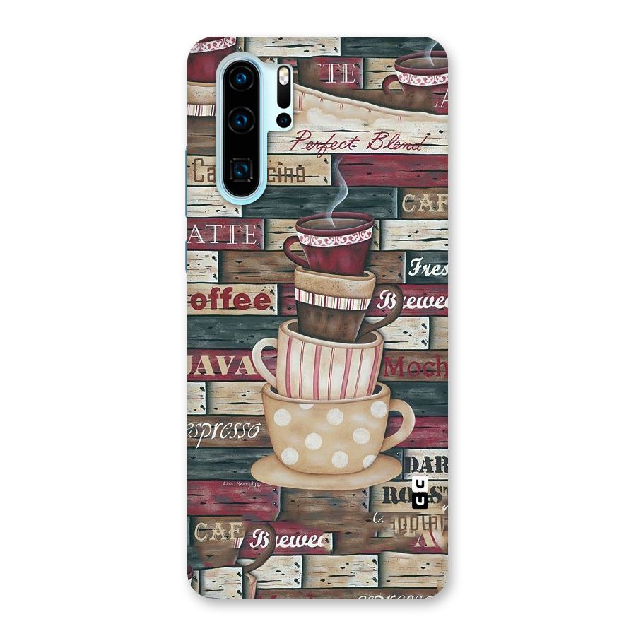 Cute Coffee Cups Back Case for Huawei P30 Pro