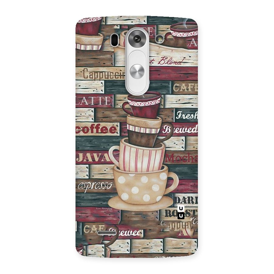 Cute Coffee Cups Back Case for LG G3 Beat