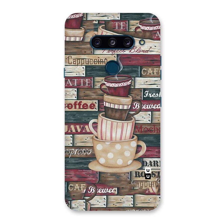 Cute Coffee Cups Back Case for LG  V40 ThinQ