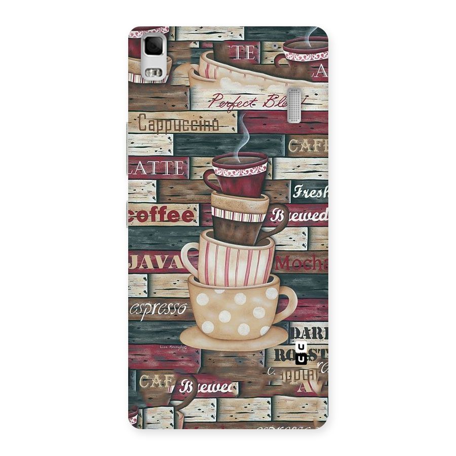 Cute Coffee Cups Back Case for Lenovo A7000