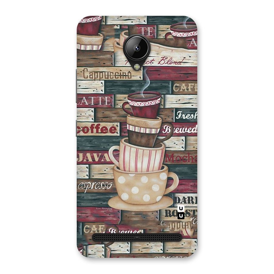 Cute Coffee Cups Back Case for Lenovo C2