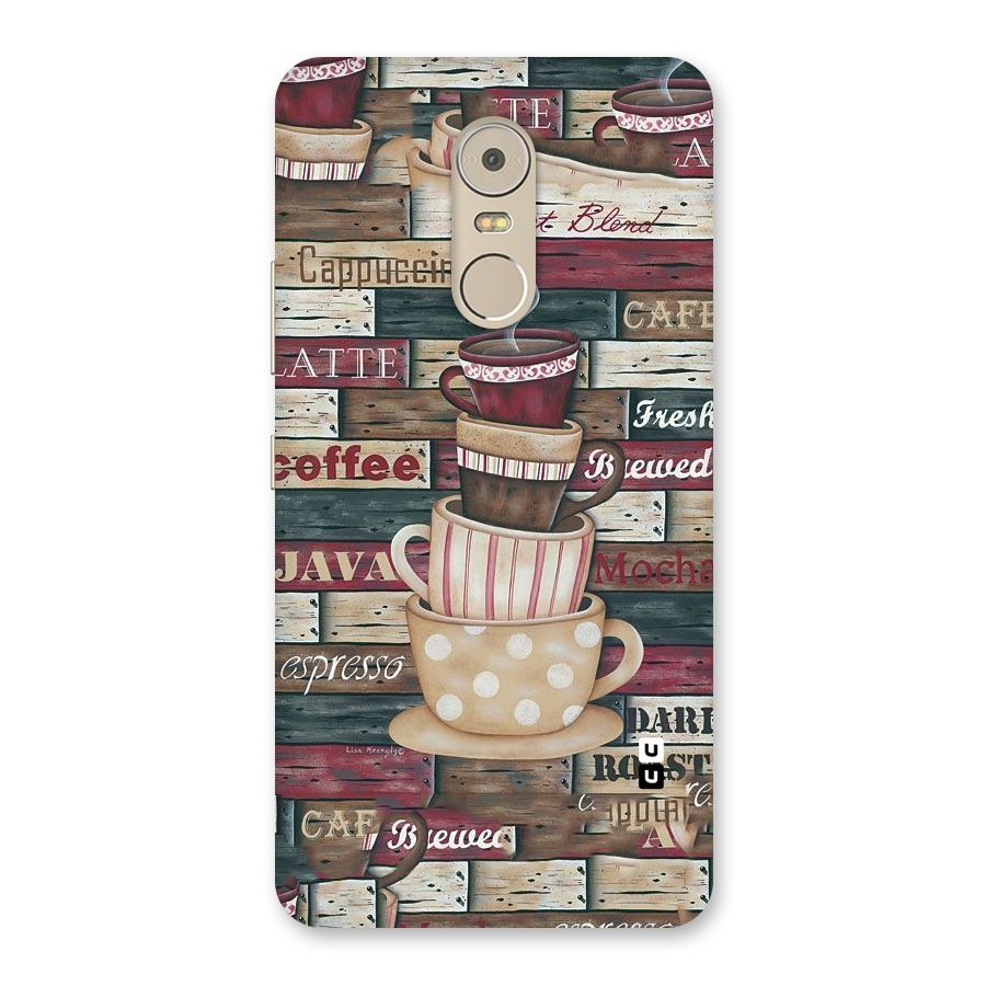 Cute Coffee Cups Back Case for Lenovo K6 Note
