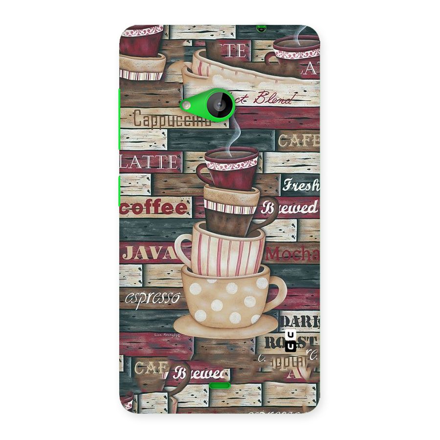 Cute Coffee Cups Back Case for Lumia 535