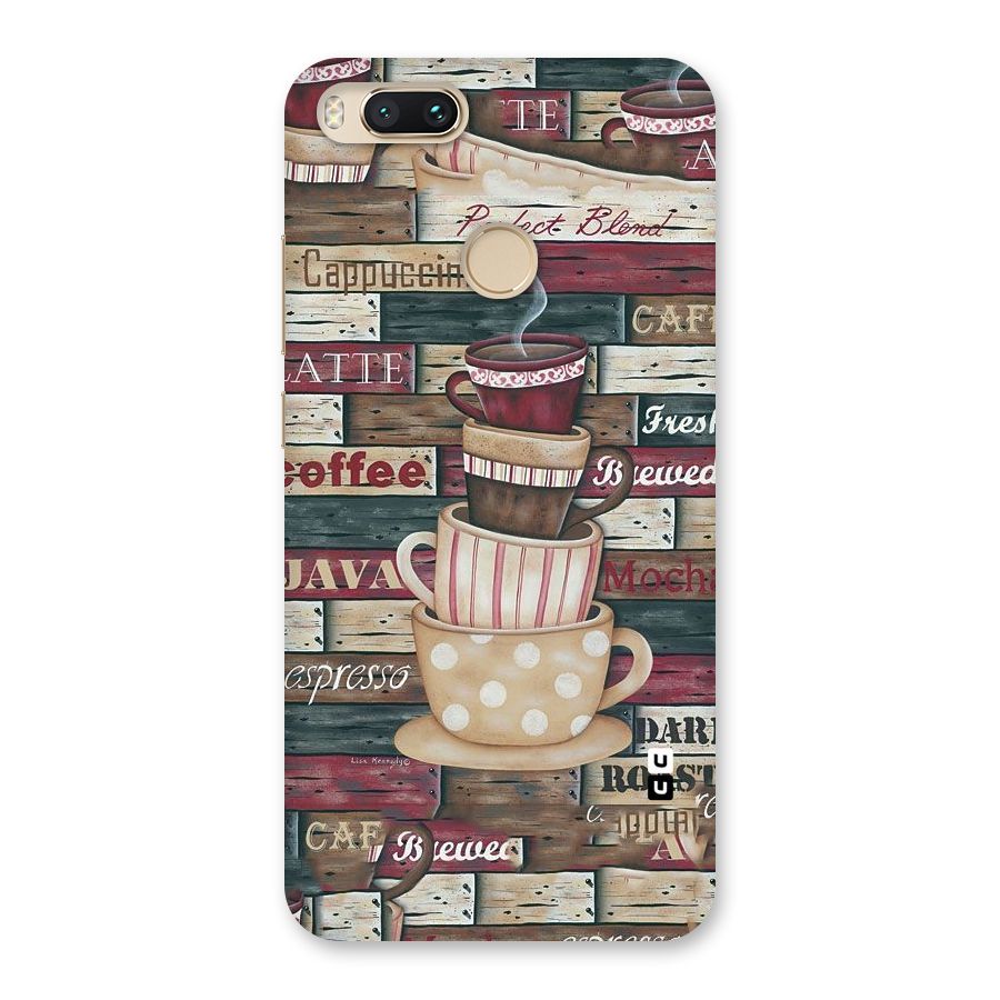 Cute Coffee Cups Back Case for Mi A1