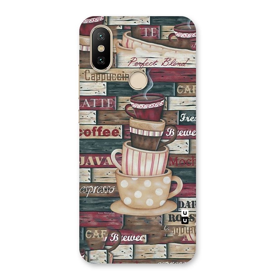 Cute Coffee Cups Back Case for Mi A2