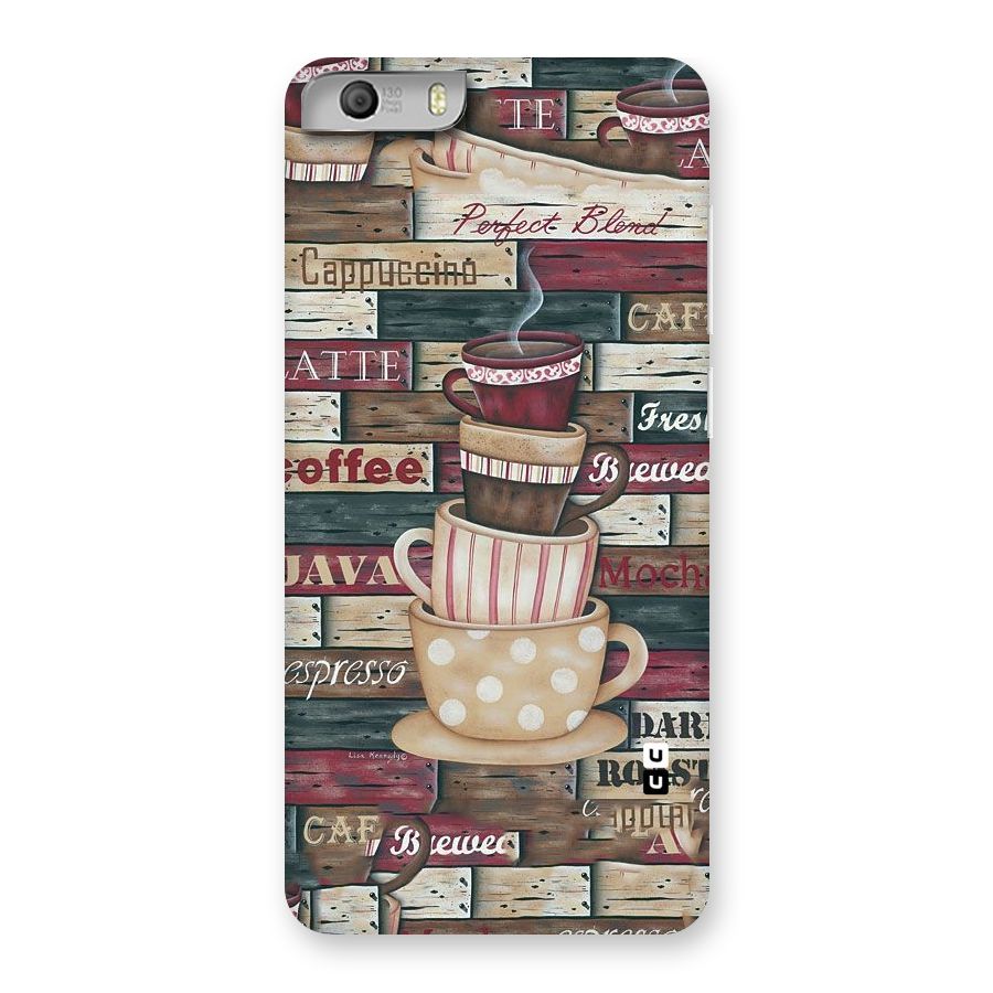 Cute Coffee Cups Back Case for Micromax Canvas Knight 2