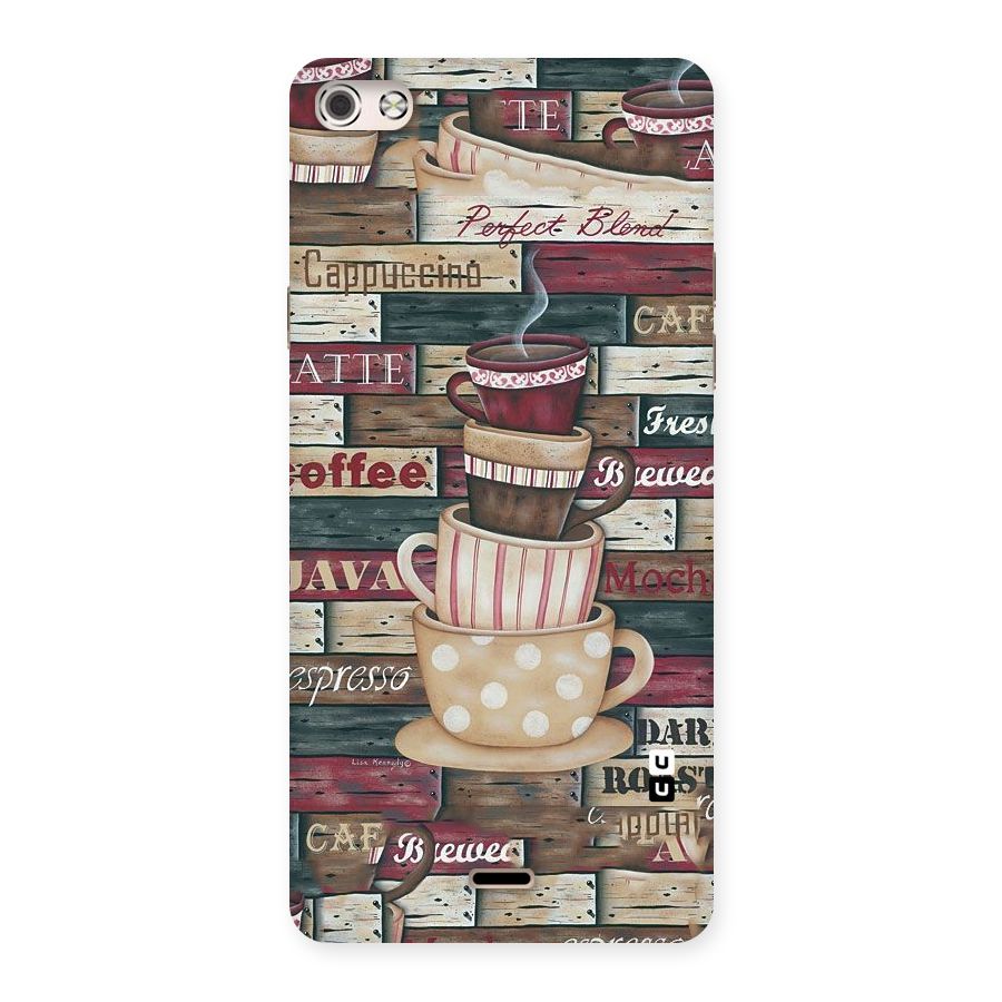 Cute Coffee Cups Back Case for Micromax Canvas Silver 5