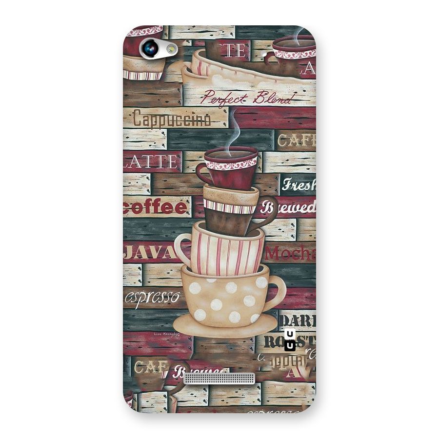 Cute Coffee Cups Back Case for Micromax Hue 2