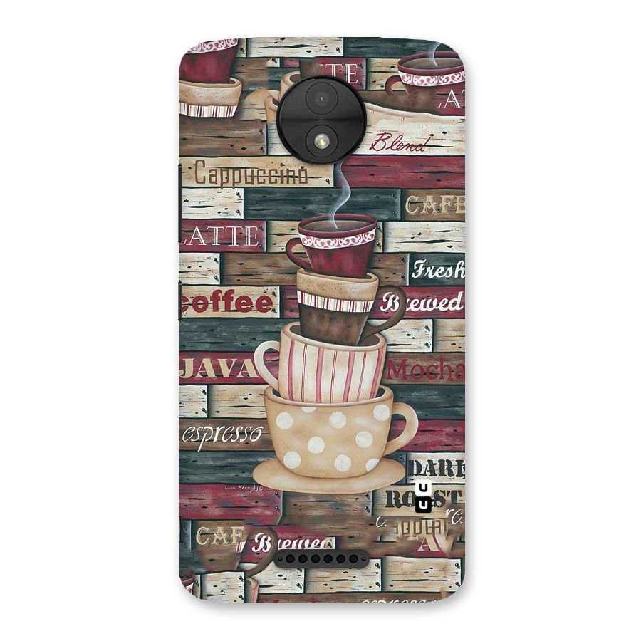 Cute Coffee Cups Back Case for Moto C