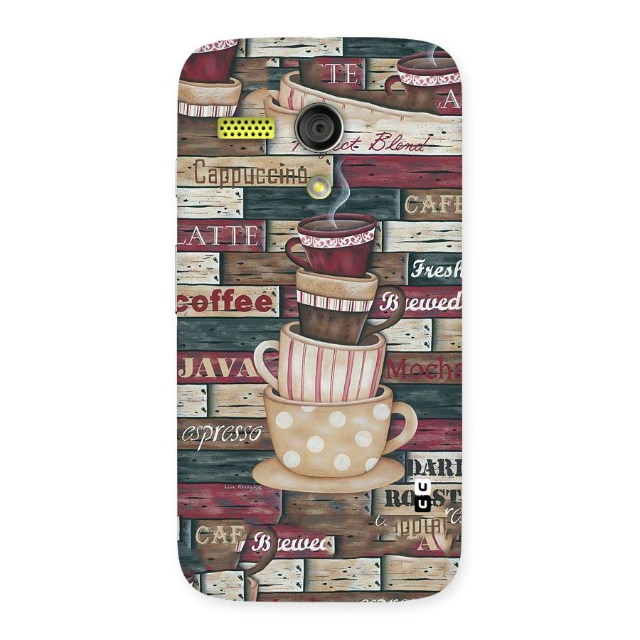 Cute Coffee Cups Back Case for Moto G