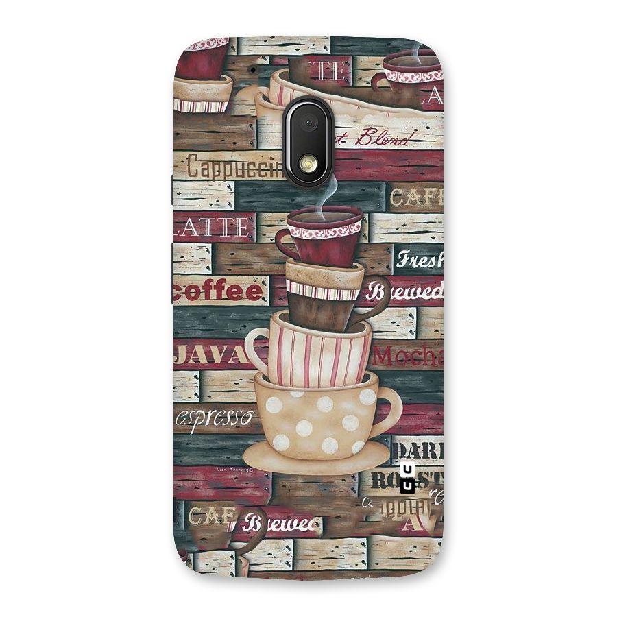 Cute Coffee Cups Back Case for Moto G4 Play