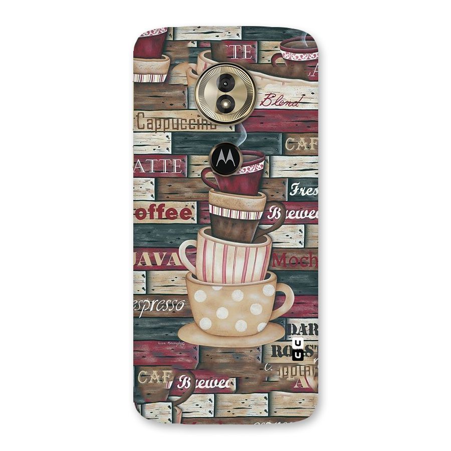 Cute Coffee Cups Back Case for Moto G6 Play