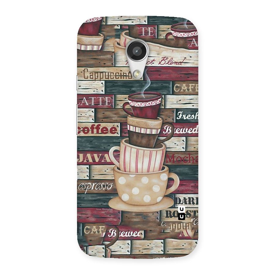 Cute Coffee Cups Back Case for Moto G 2nd Gen