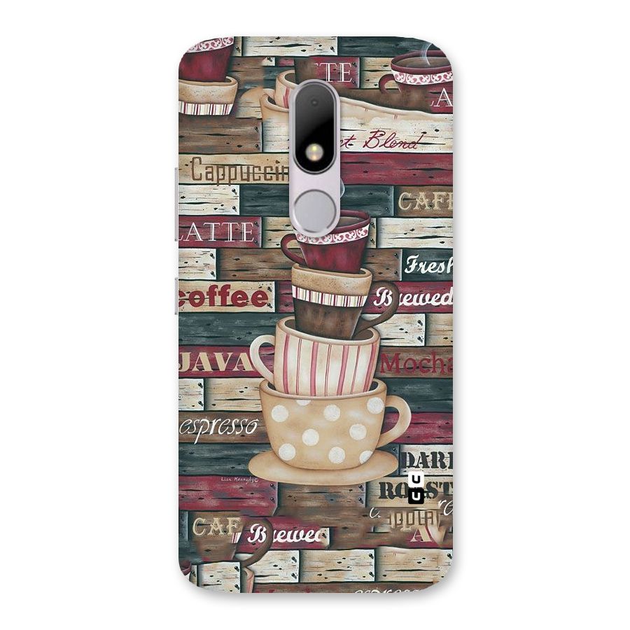 Cute Coffee Cups Back Case for Moto M
