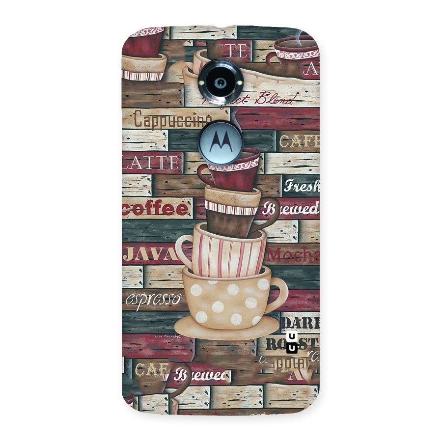Cute Coffee Cups Back Case for Moto X 2nd Gen