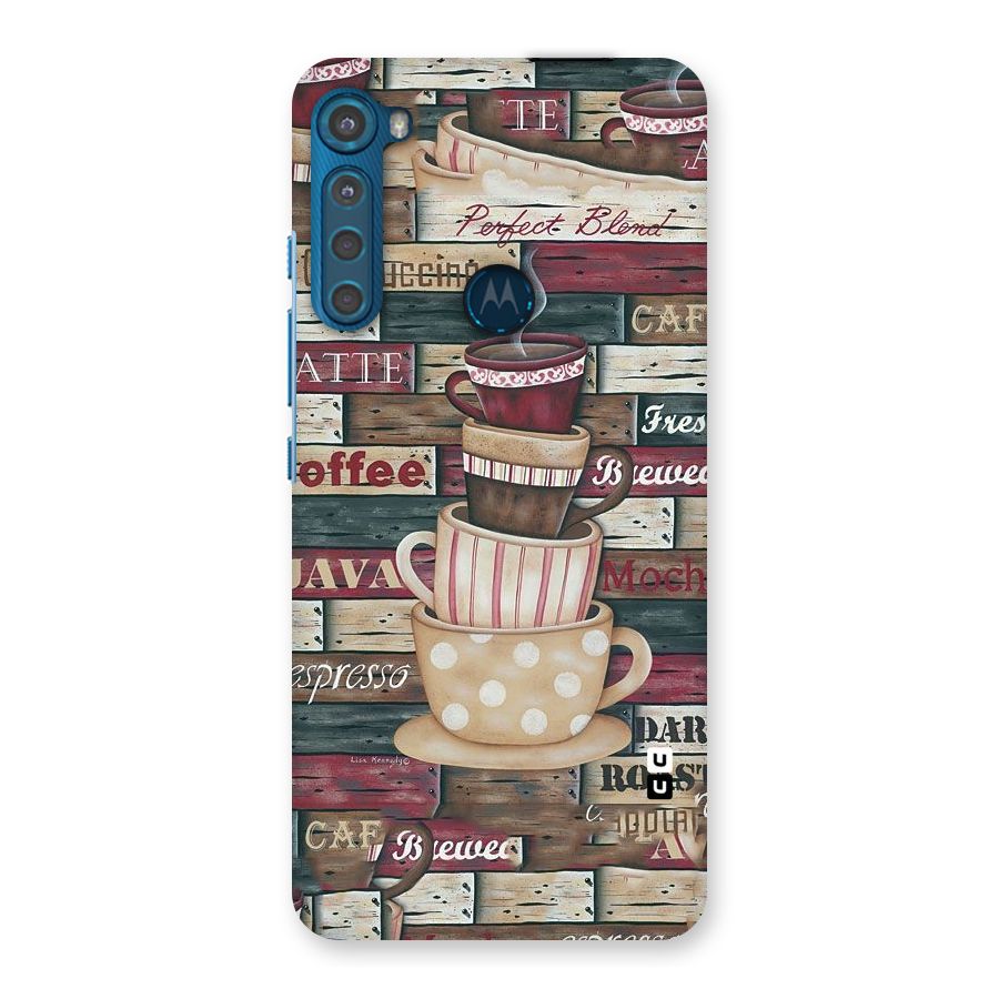 Cute Coffee Cups Back Case for Motorola One Fusion Plus