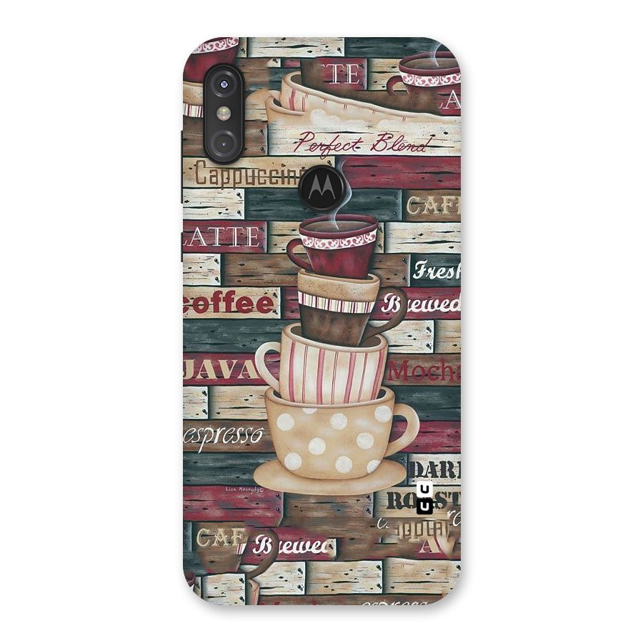 Cute Coffee Cups Back Case for Motorola One Power