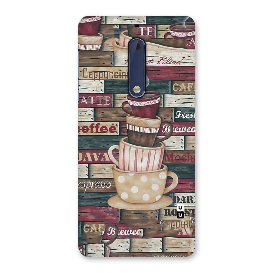 Cute Coffee Cups Back Case for Nokia 5