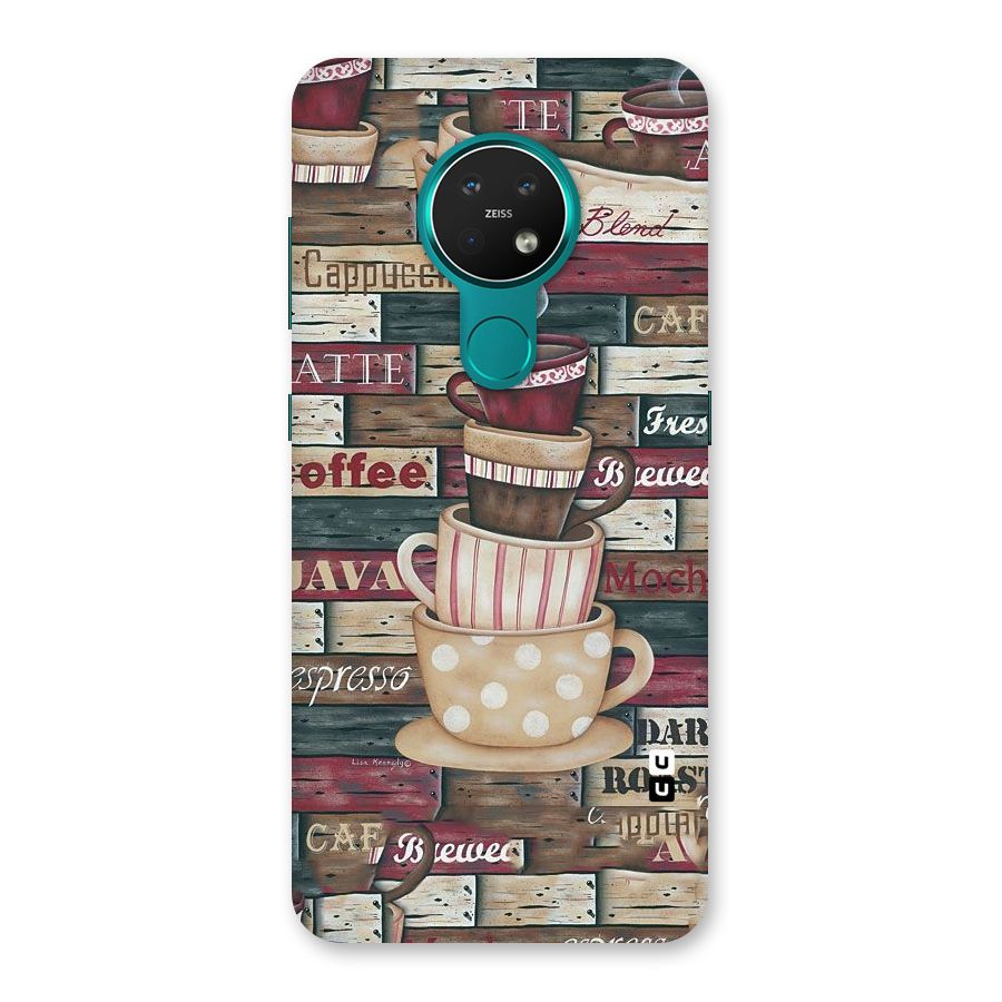 Cute Coffee Cups Back Case for Nokia 7.2