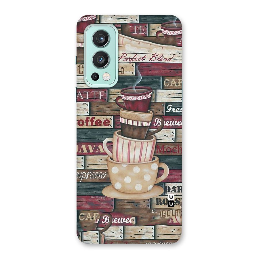 Cute Coffee Cups Back Case for OnePlus Nord 2 5G