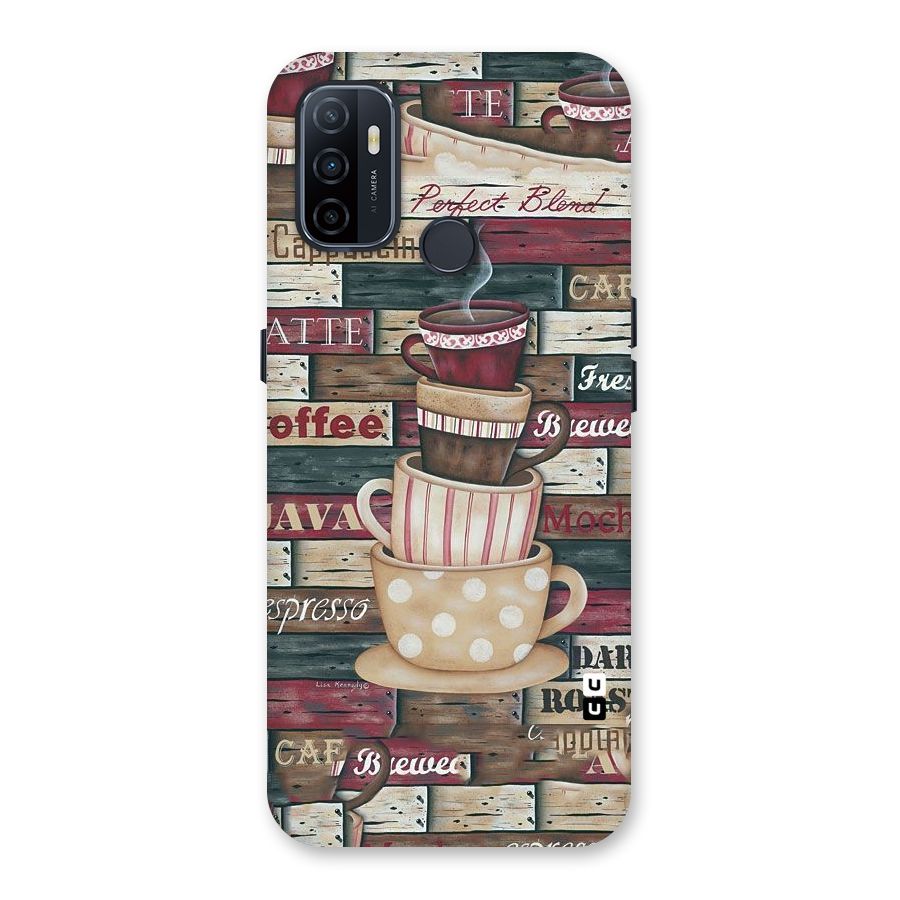 Cute Coffee Cups Back Case for Oppo A32