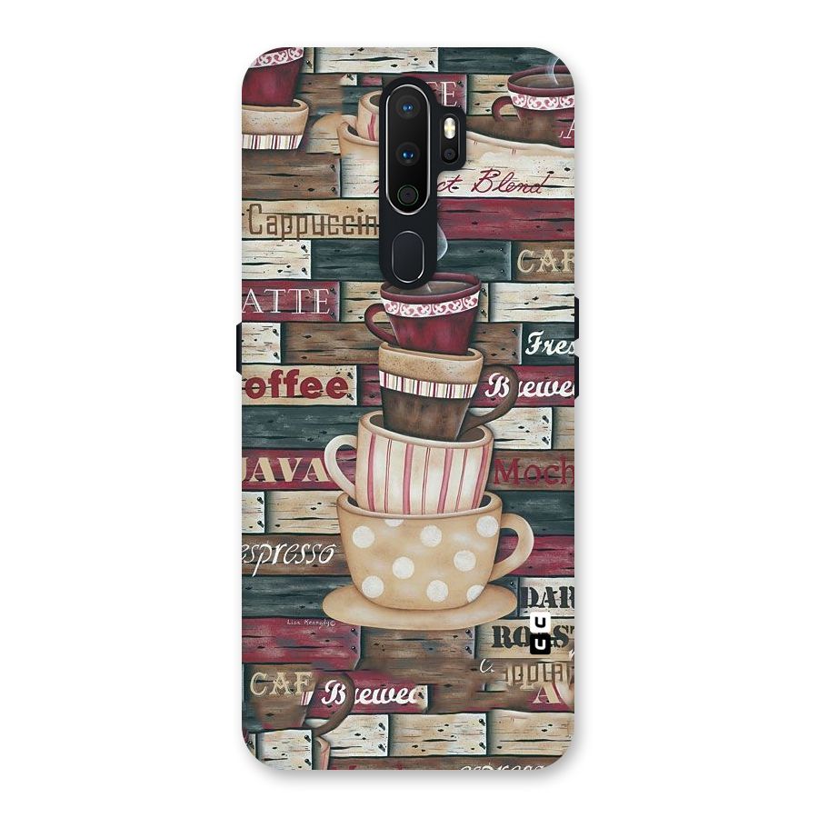 Cute Coffee Cups Back Case for Oppo A5 (2020)