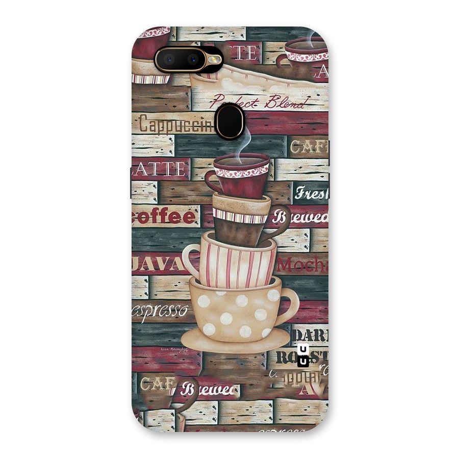 Cute Coffee Cups Back Case for Oppo A5s