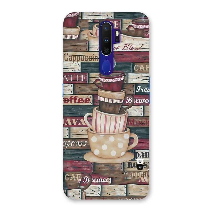 Cute Coffee Cups Back Case for Oppo A9 (2020)