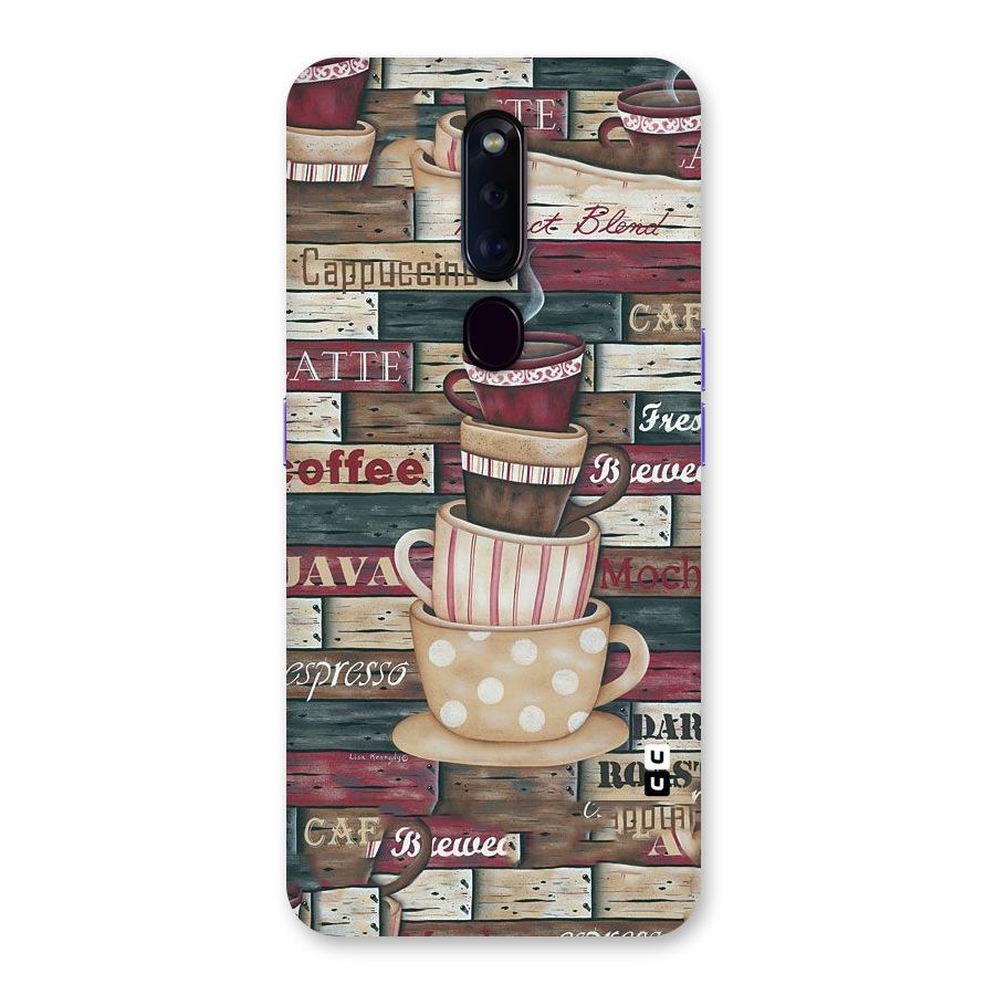 Cute Coffee Cups Back Case for Oppo F11 Pro