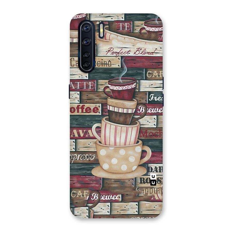 Cute Coffee Cups Back Case for Oppo F15