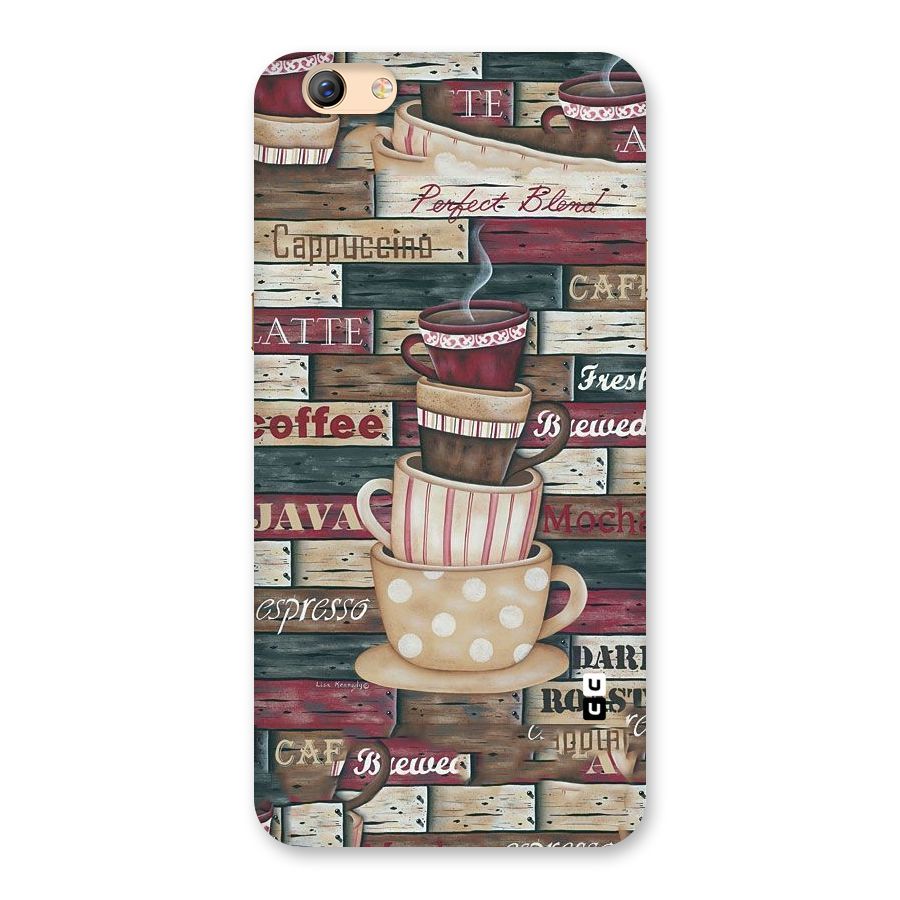 Cute Coffee Cups Back Case for Oppo F3 Plus