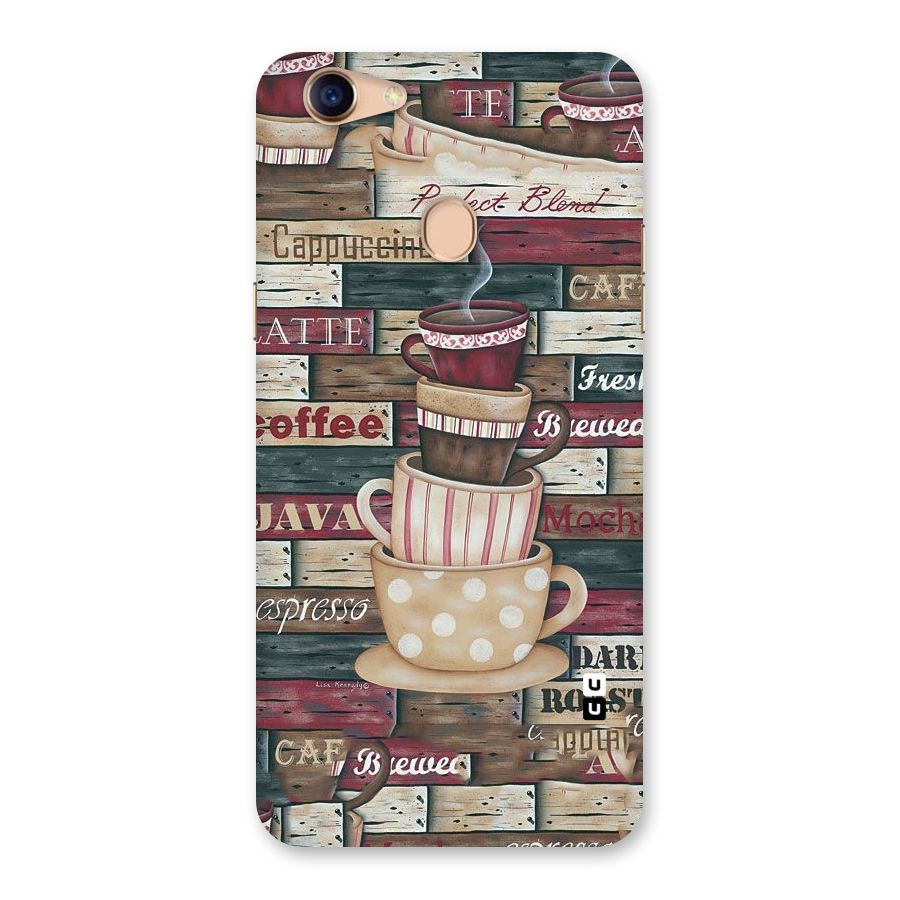 Cute Coffee Cups Back Case for Oppo F5