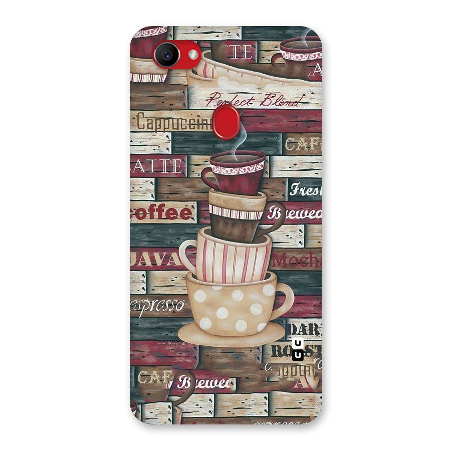 Cute Coffee Cups Back Case for Oppo F7