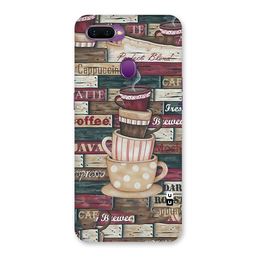 Cute Coffee Cups Back Case for Oppo F9