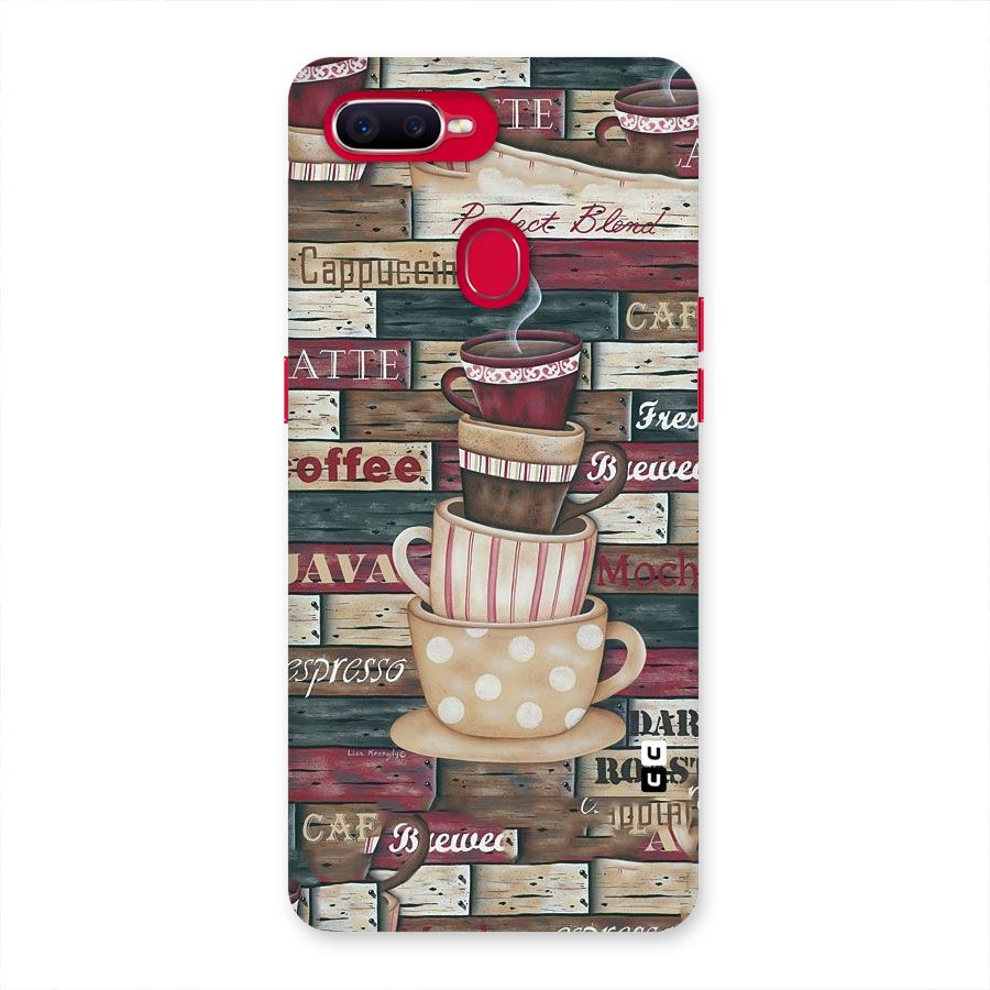 Cute Coffee Cups Back Case for Oppo F9 Pro