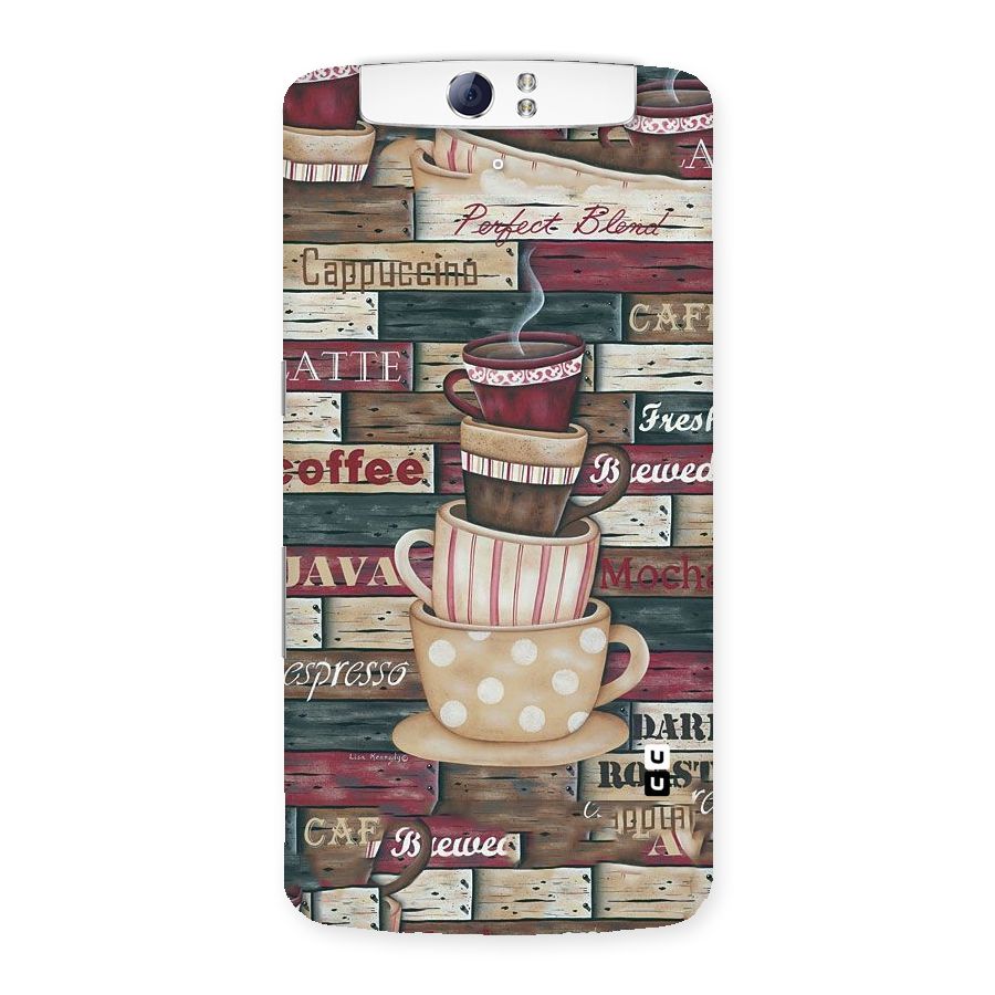 Cute Coffee Cups Back Case for Oppo N1