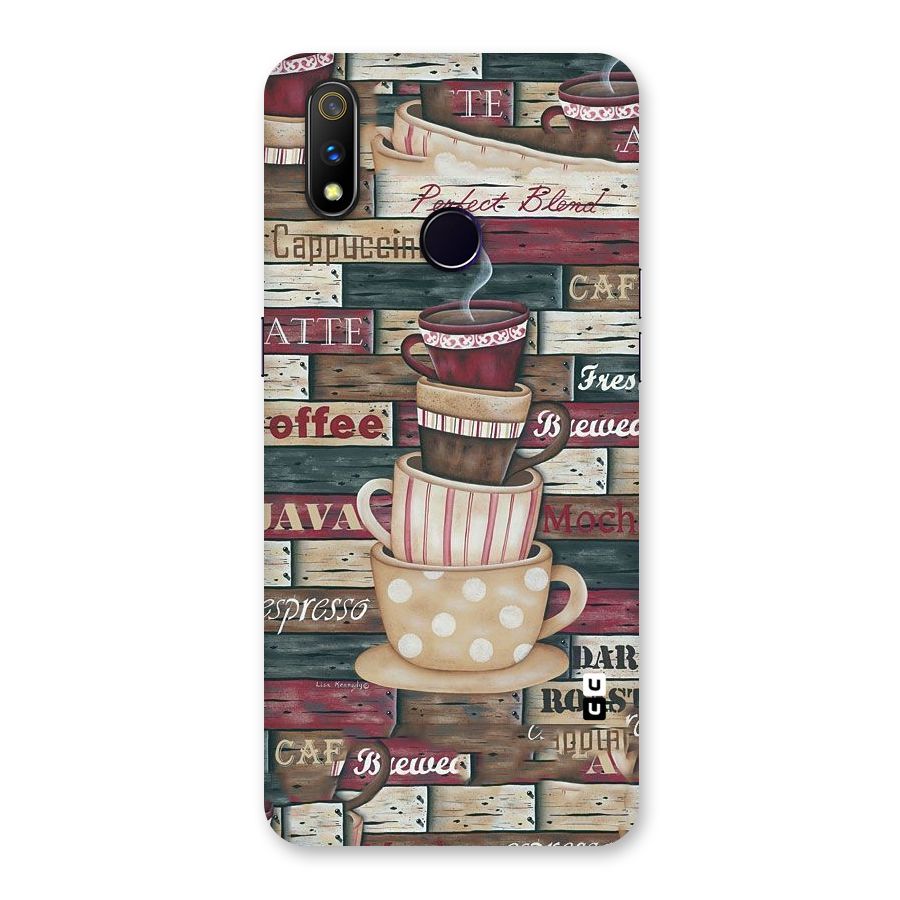 Cute Coffee Cups Back Case for Realme 3 Pro