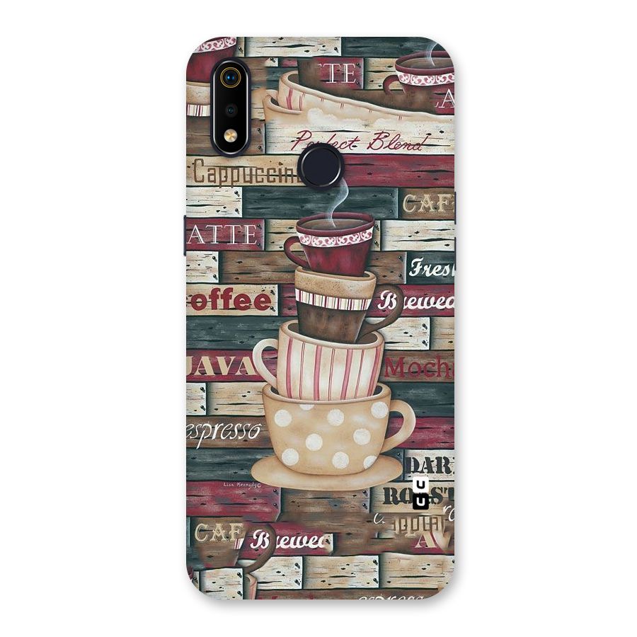 Cute Coffee Cups Back Case for Realme 3i