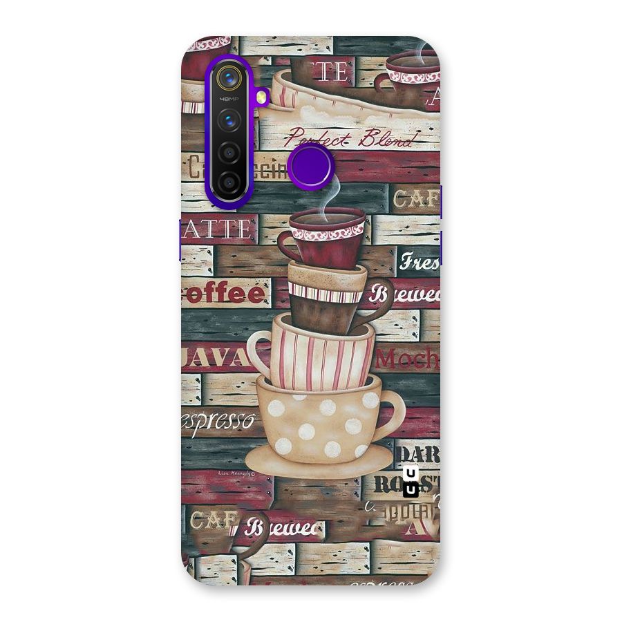 Cute Coffee Cups Back Case for Realme 5 Pro