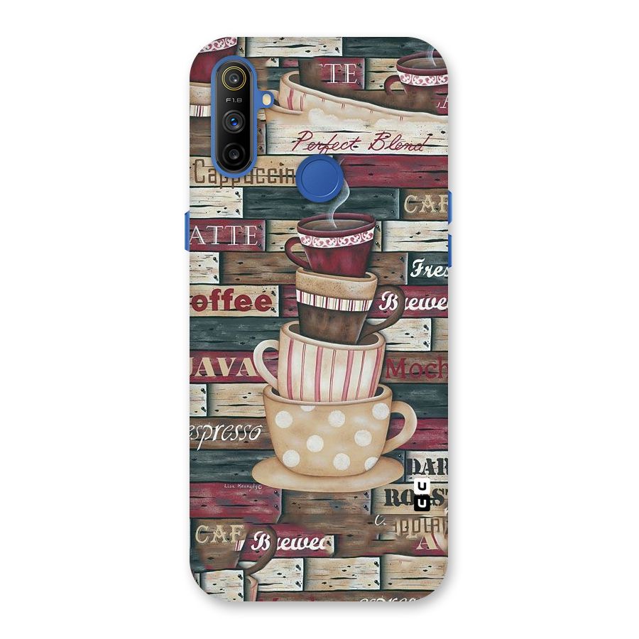 Cute Coffee Cups Back Case for Realme Narzo 10A
