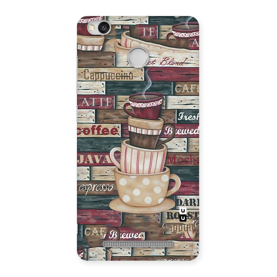 Cute Coffee Cups Back Case for Redmi 3S Prime