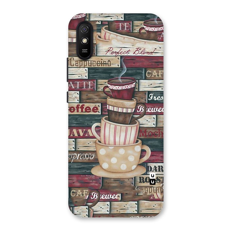 Cute Coffee Cups Back Case for Redmi 9A