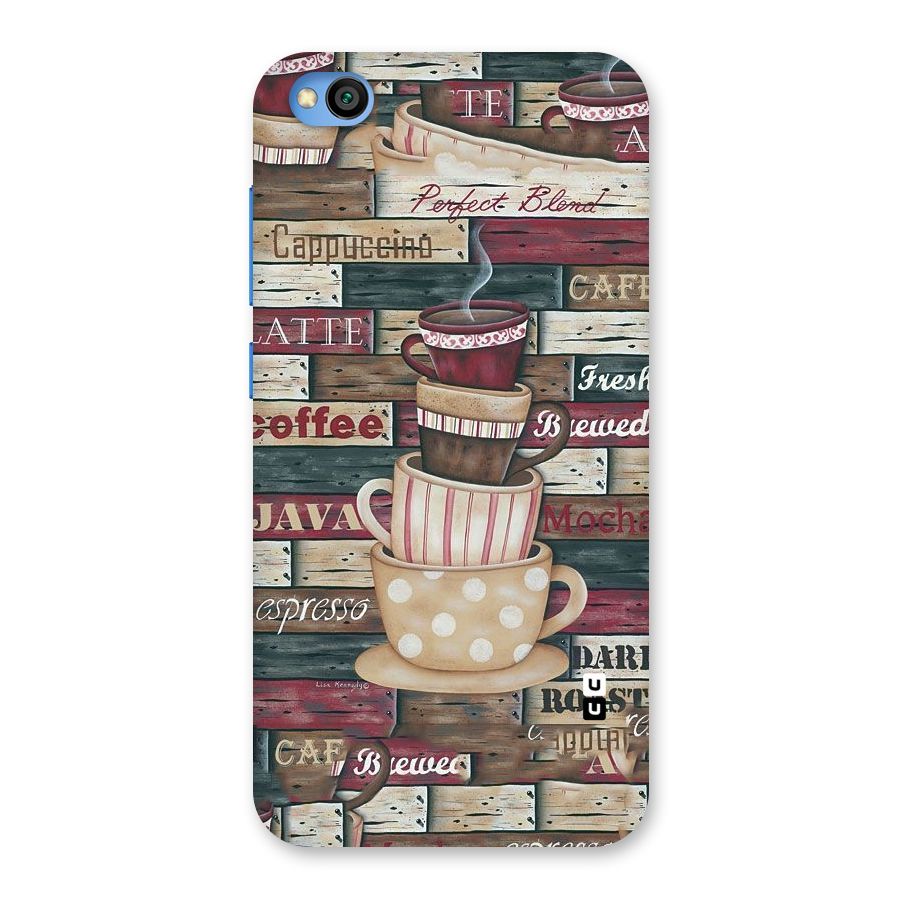 Cute Coffee Cups Back Case for Redmi Go